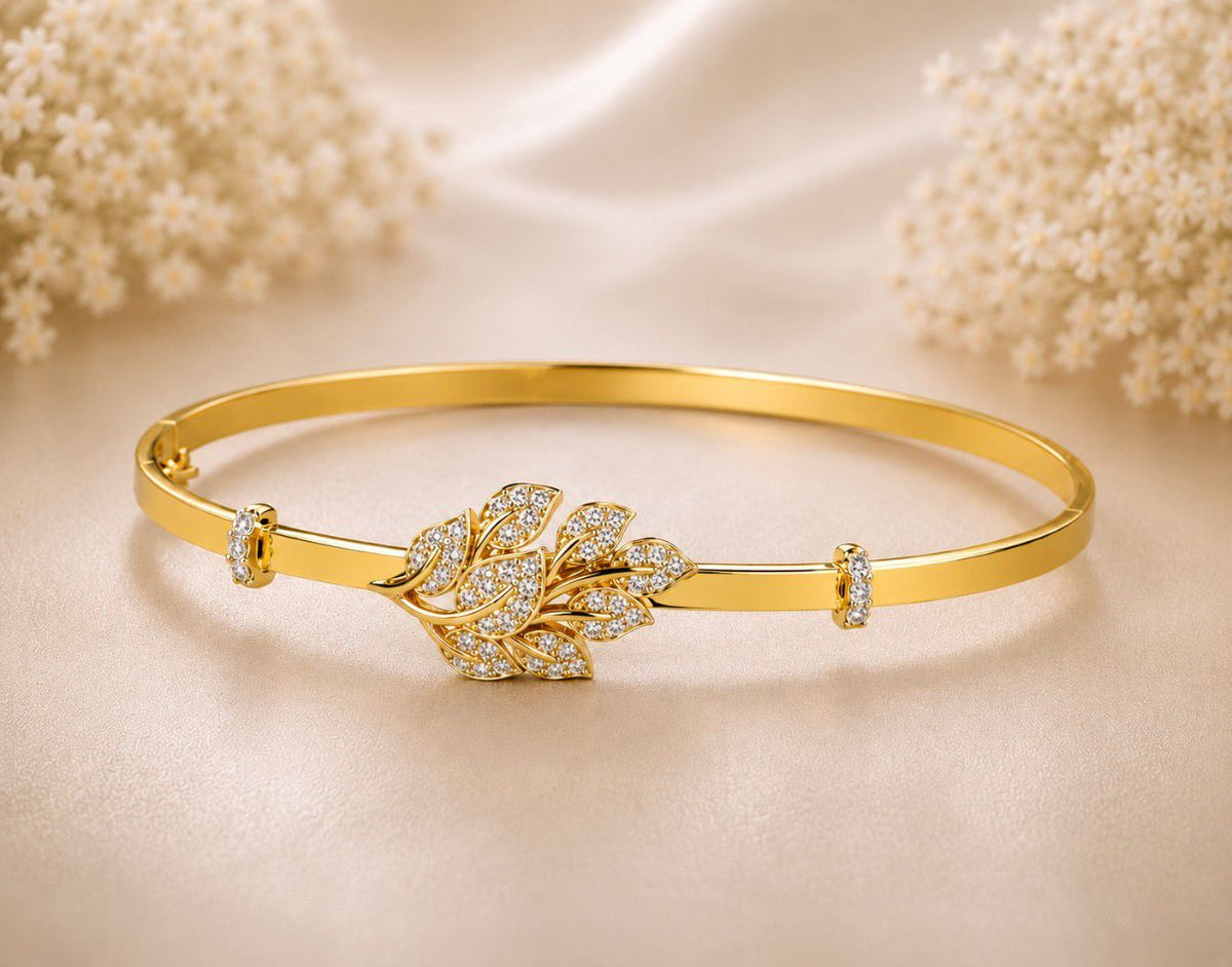 Diamond Leaf Bracelet