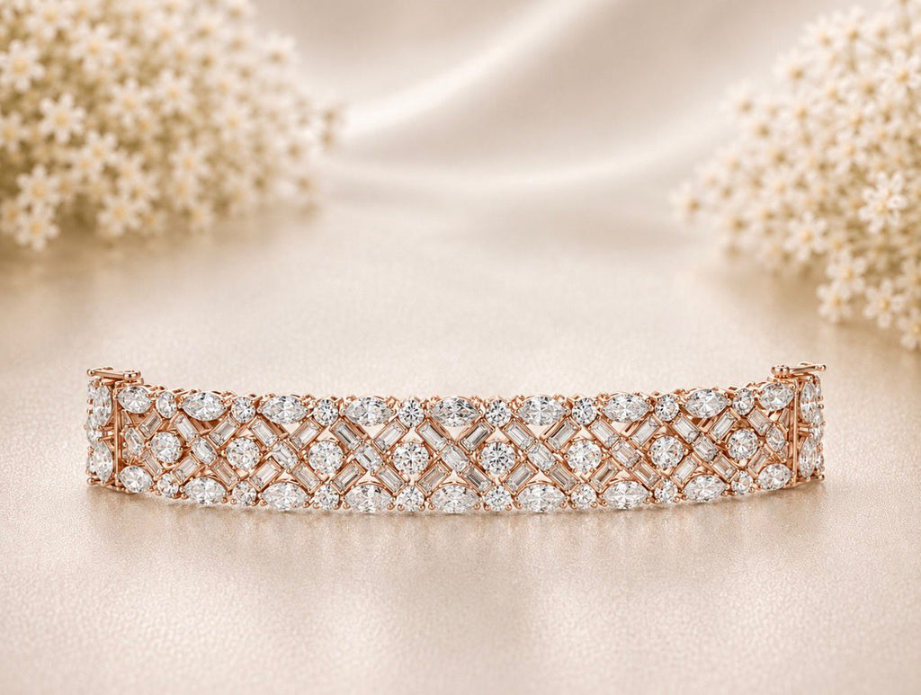 Crossed Sparkle Bracelet