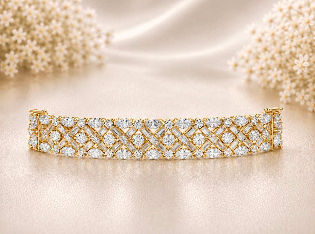 Crossed Sparkle Bracelet