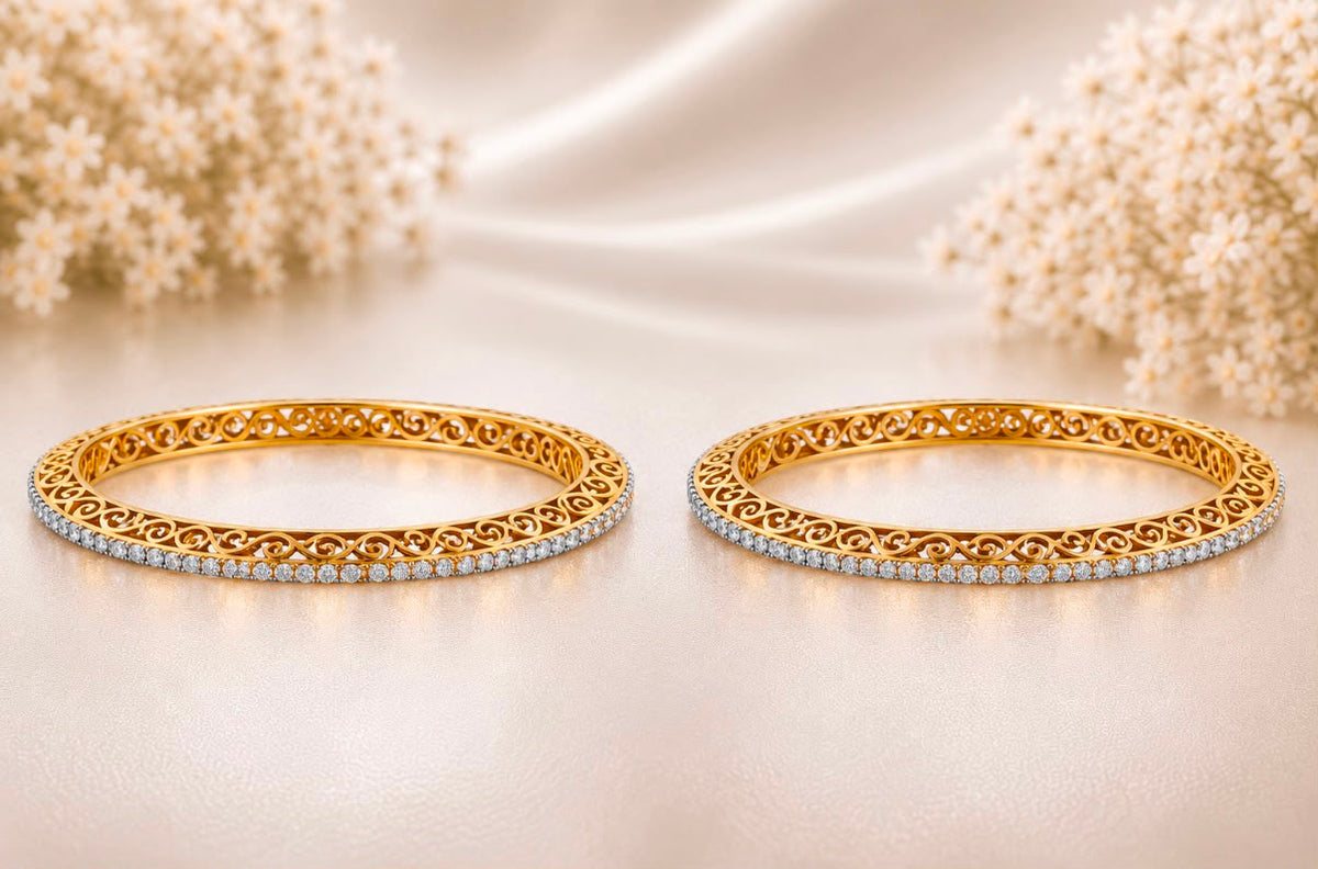 Royal Fillgree diamond Bangles
