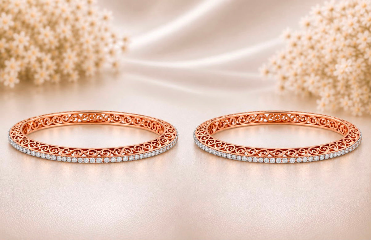 Royal Fillgree diamond Bangles