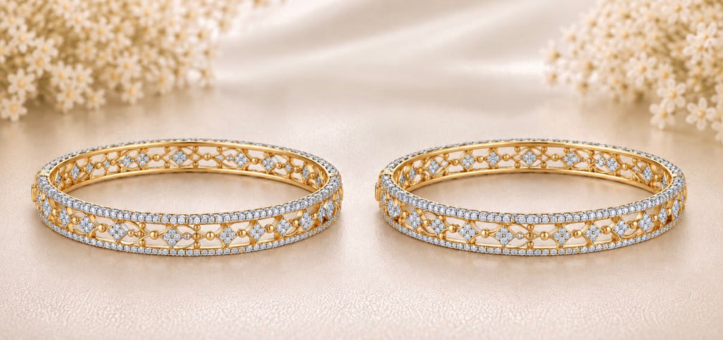 Diamond Vine Bangles