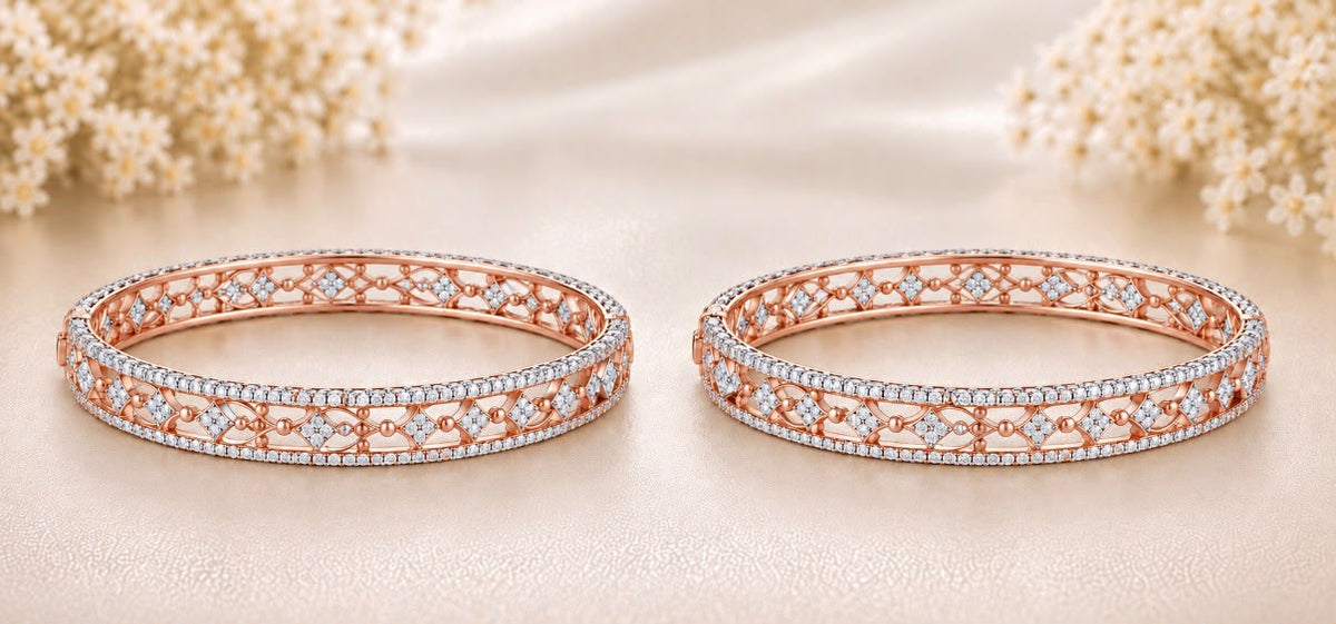 Diamond Vine Bangles