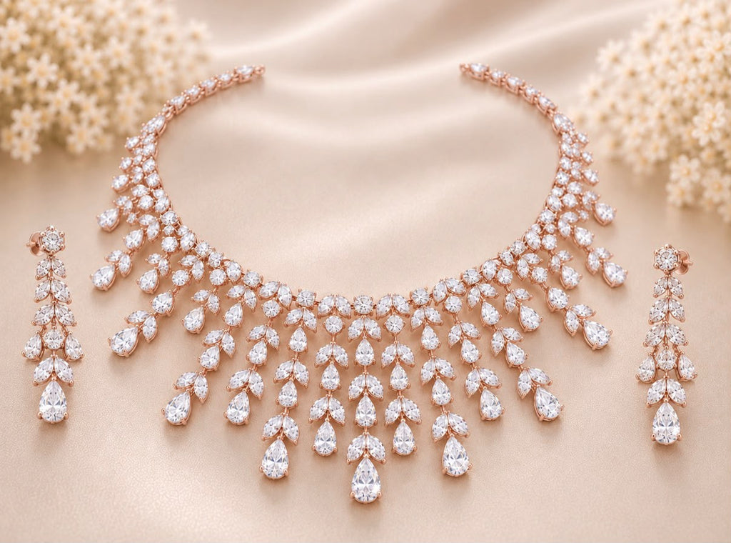 Pear Cascado Necklace Set