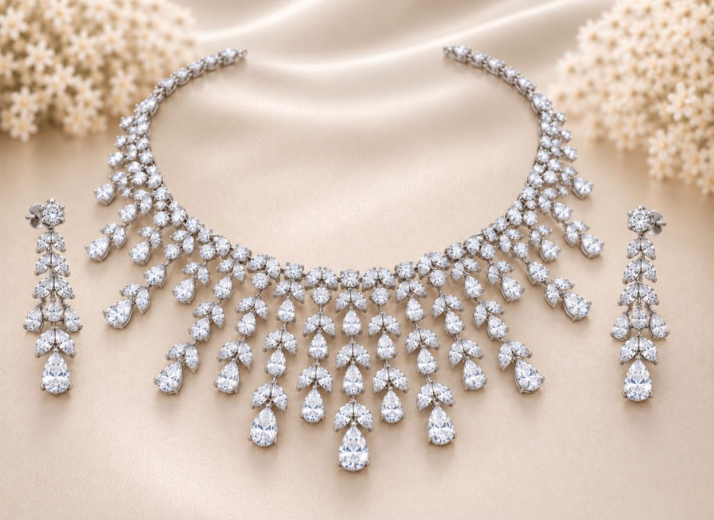 Pear Cascado Necklace Set