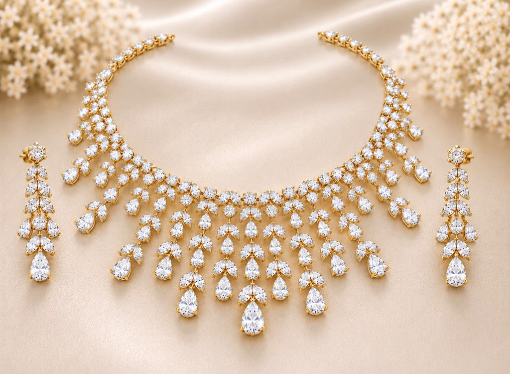 Pear Cascado Necklace Set