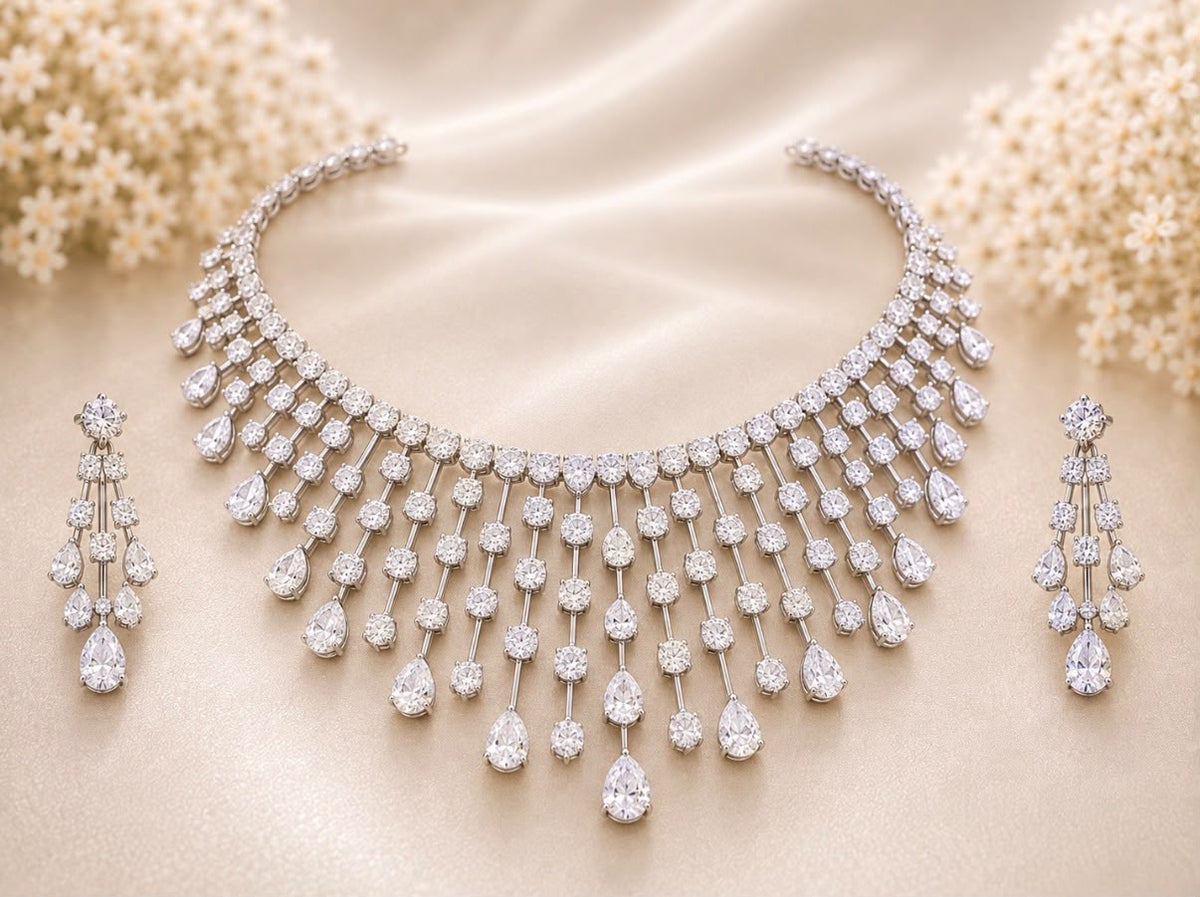 Diamond Rain Necklace Set