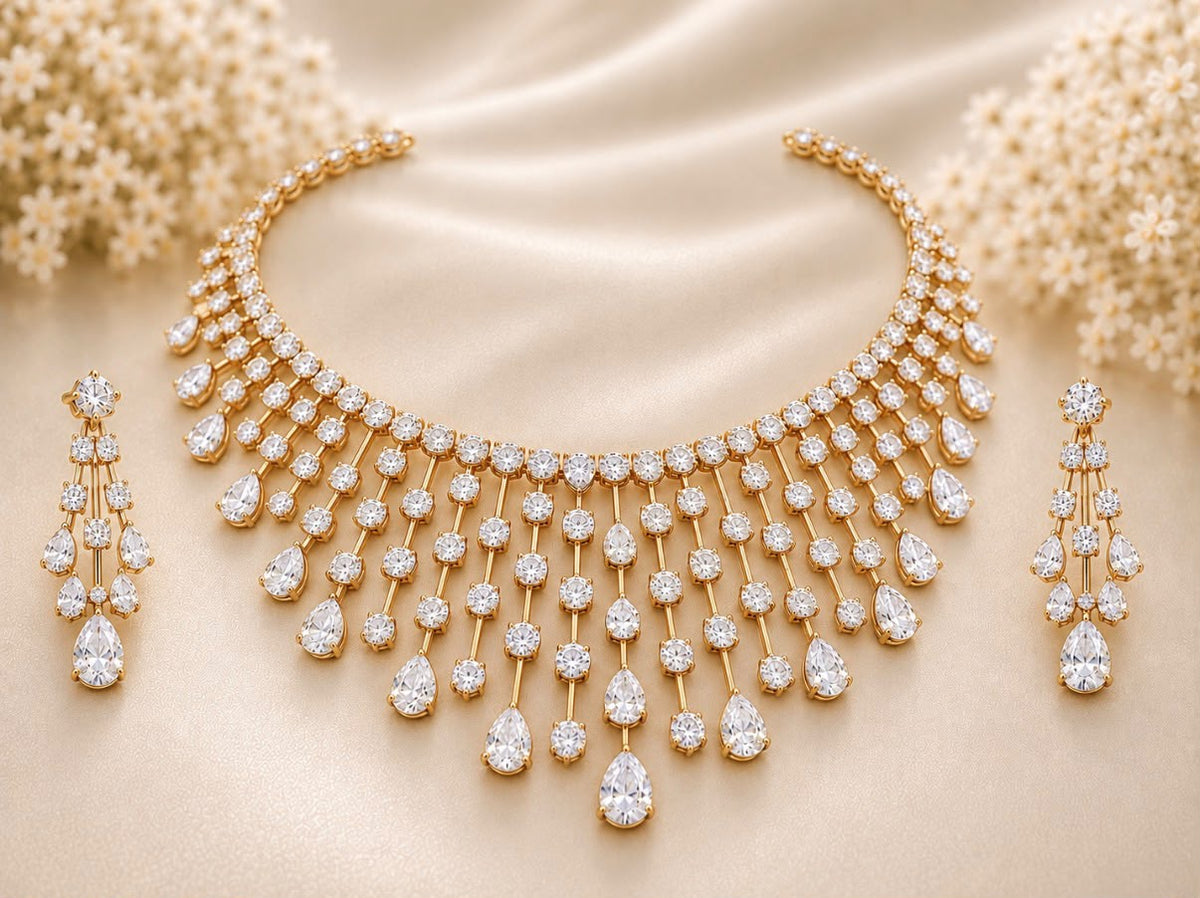 Diamond Rain Necklace Set