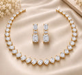 Emerald Line Necklace Set