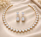 Emerald Line Necklace Set
