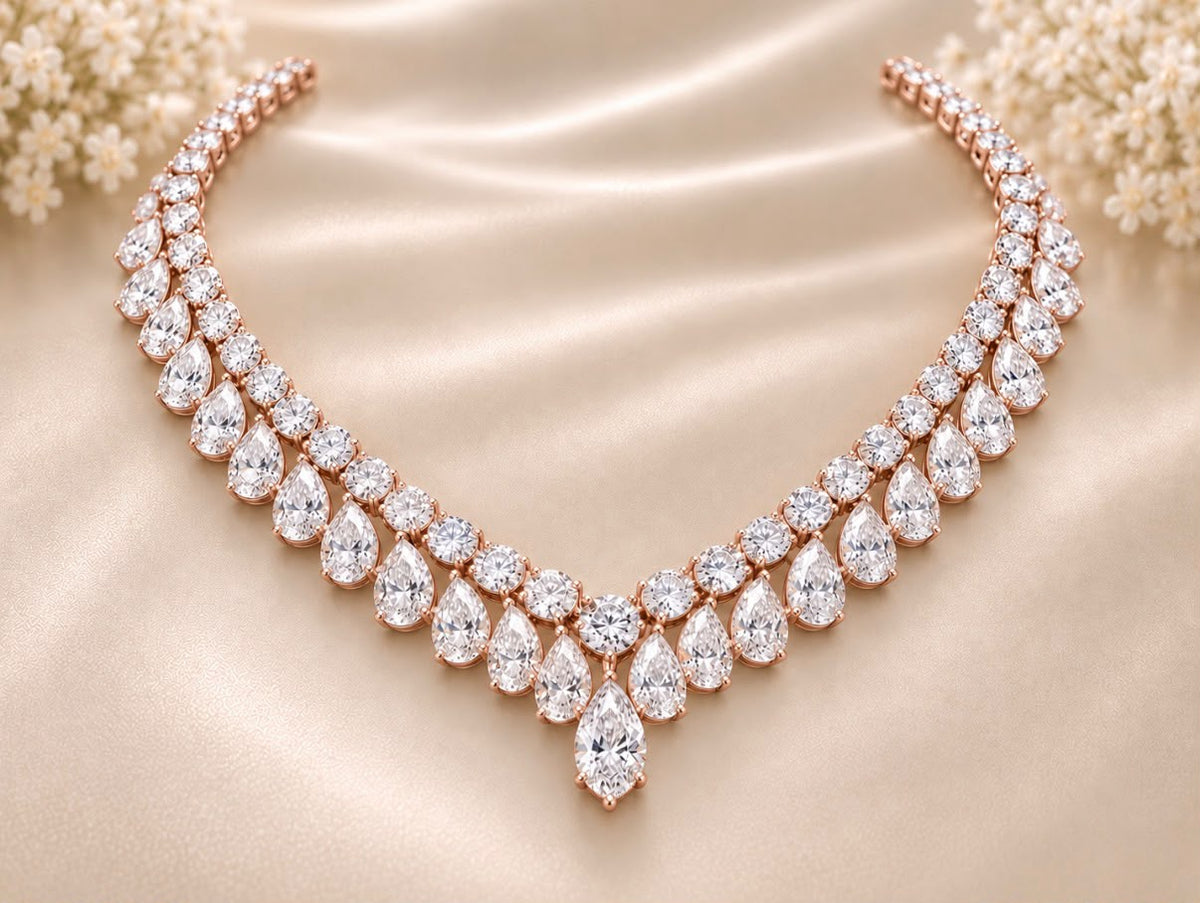 Pear Carland Necklace
