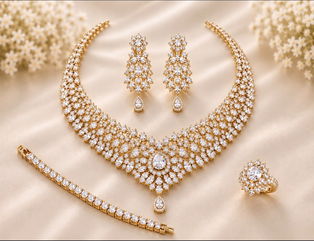 Bridal Bloom Necklace Set