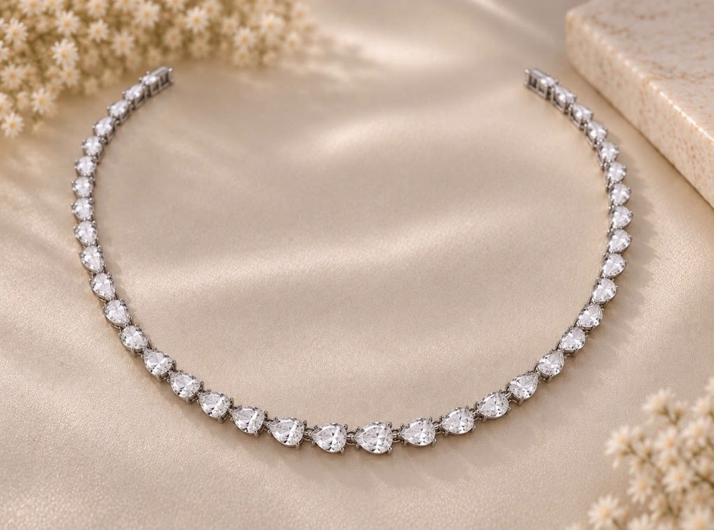 Pear Eternity Necklace