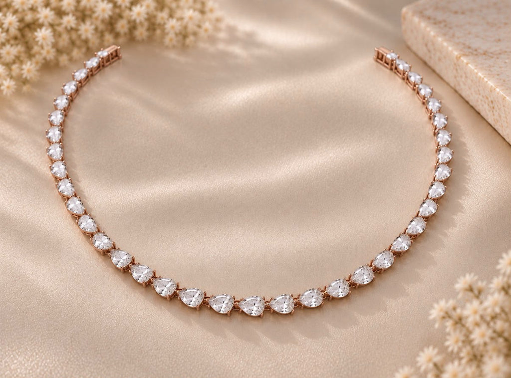 Pear Eternity Necklace