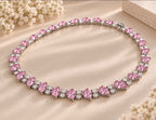 Pink Pear Garland Necklace