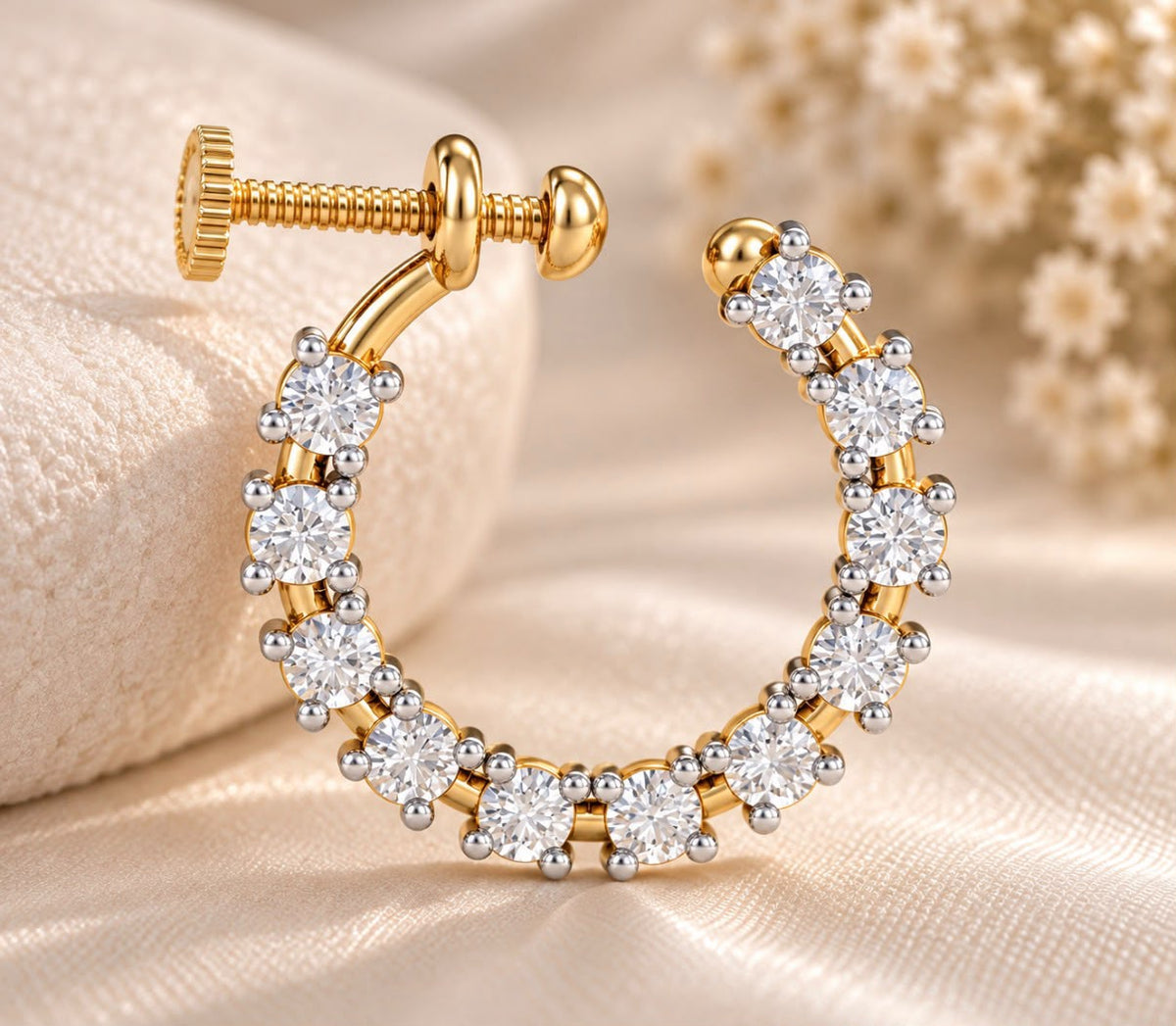 Classic Diamond Hoop Nosering