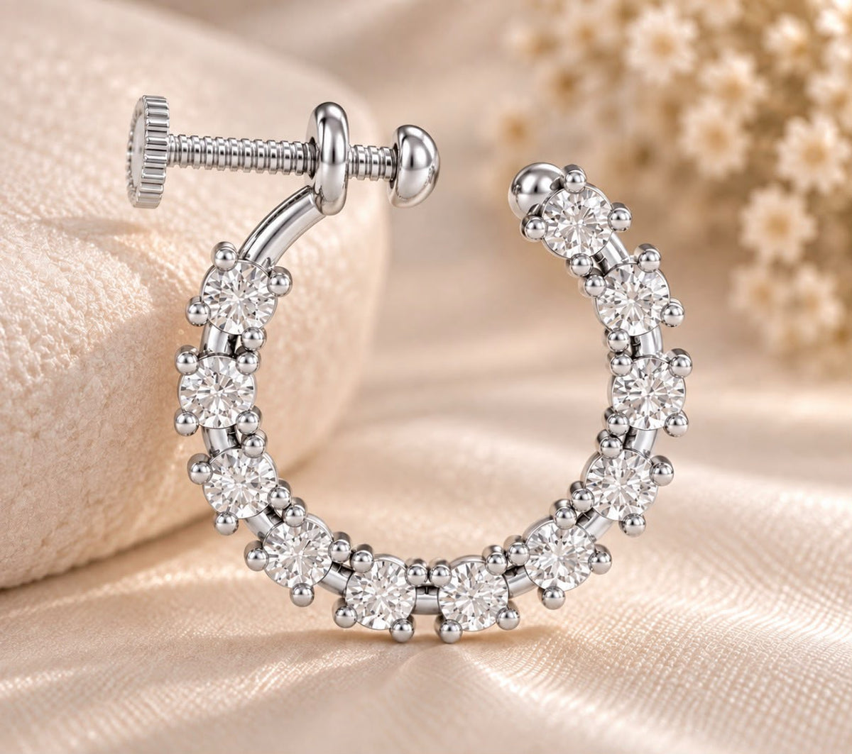 Classic Diamond Hoop Nosering