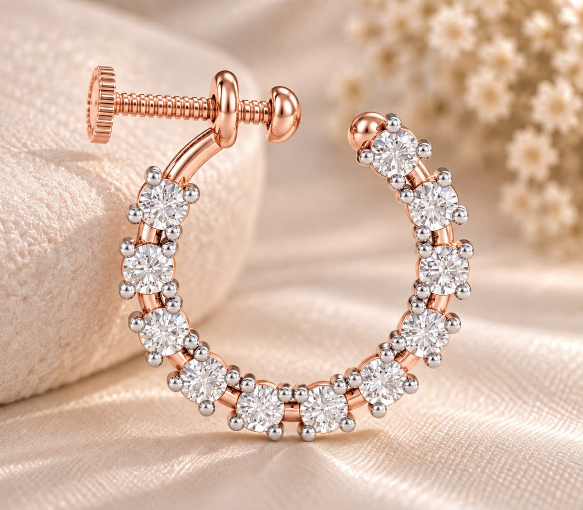 Classic Diamond Hoop Nosering