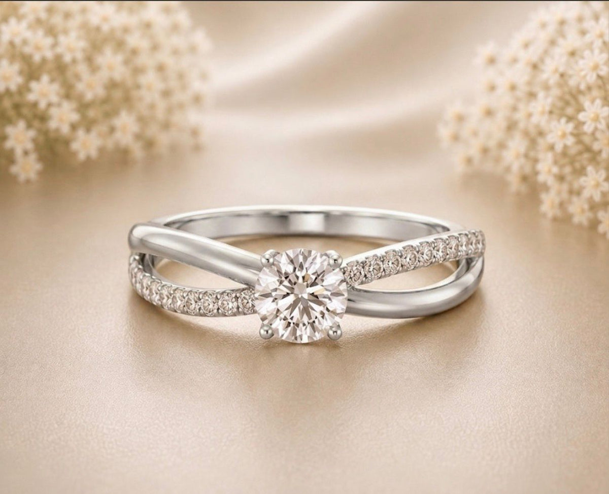 Solitaire Twist Ring