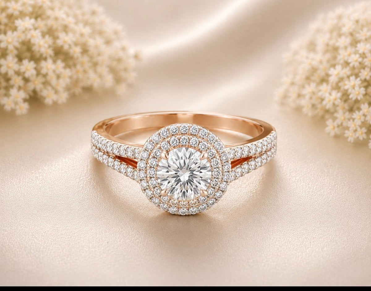 Solitaire Halo Ring