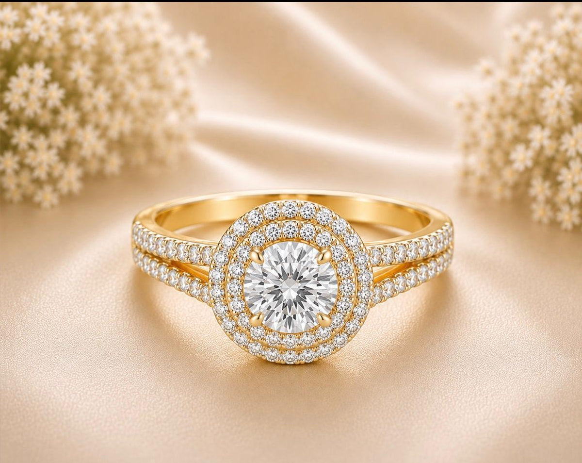 Solitaire Halo Ring
