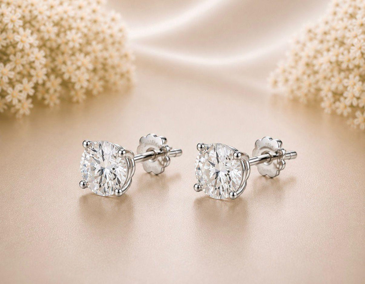 Classic Round Solitaire Studs