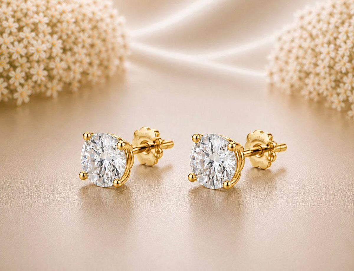 Classic Round Solitaire Studs