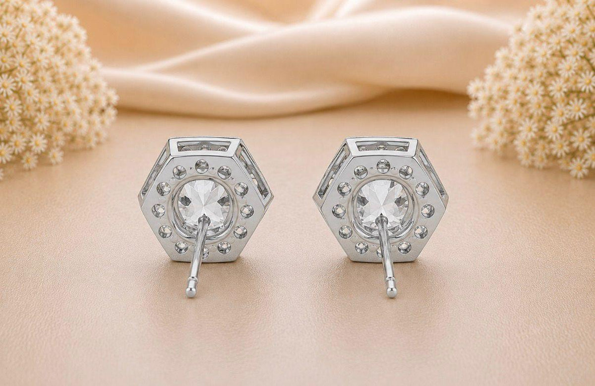 Hexa Halo Studs