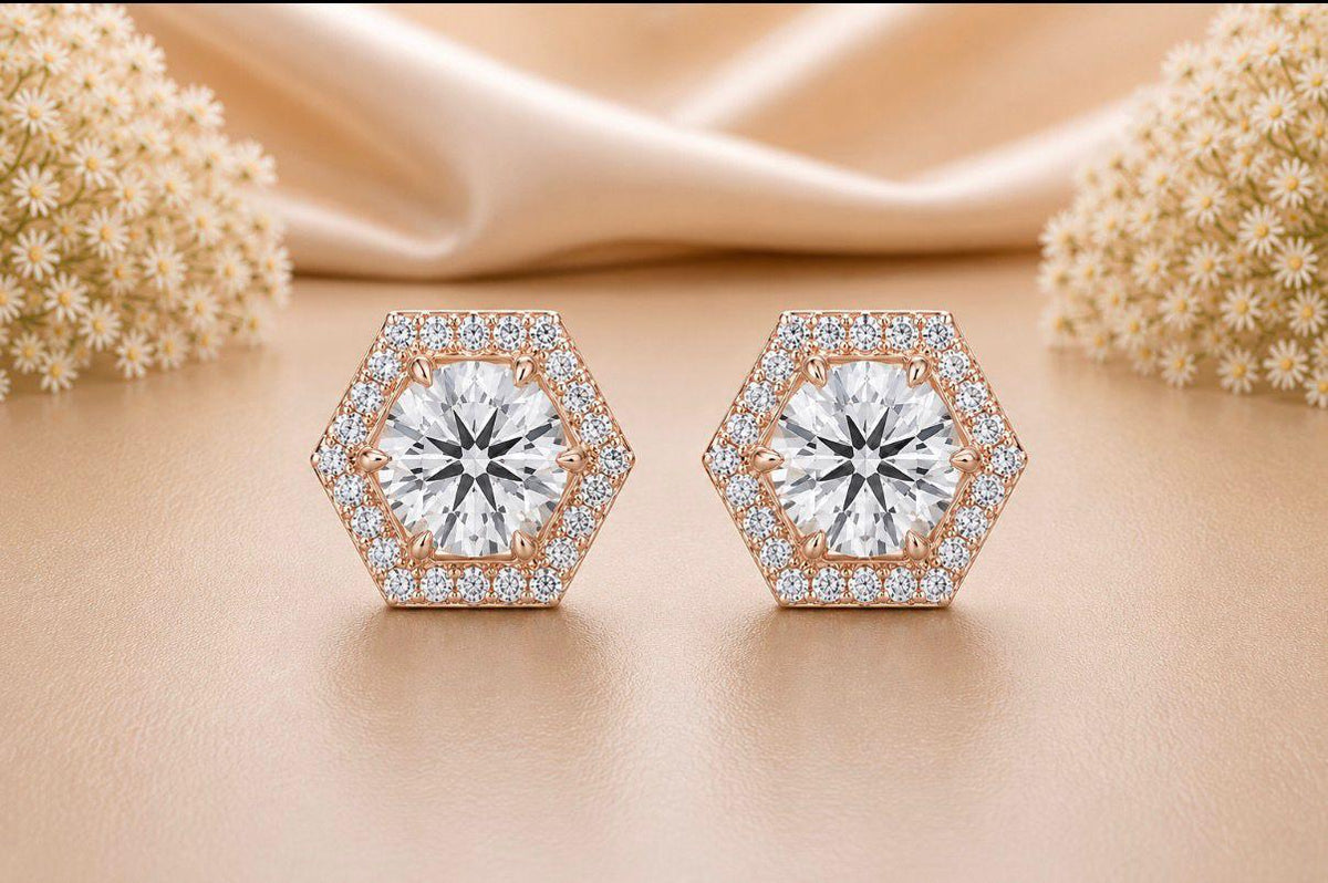 Hexa Halo Studs