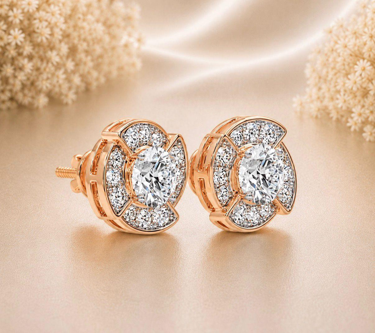 Diamond Petal studs