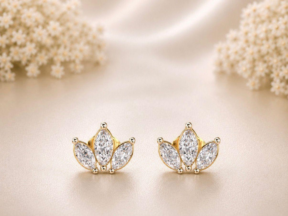 Marquise Tiara Studs