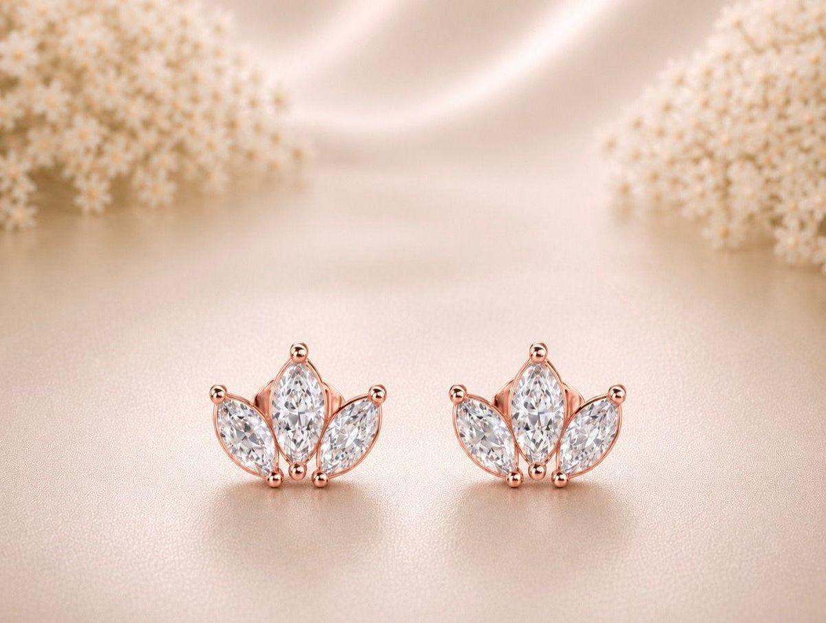 Marquise Tiara Studs