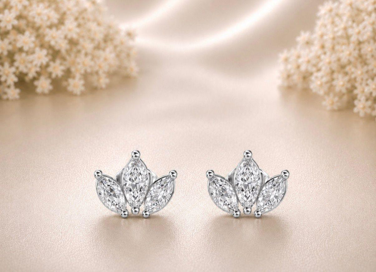 Marquise Tiara Studs