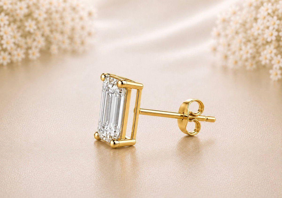 Men's Emerald Elegance Stud