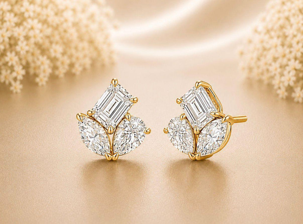 Diamond Fleur Earrings