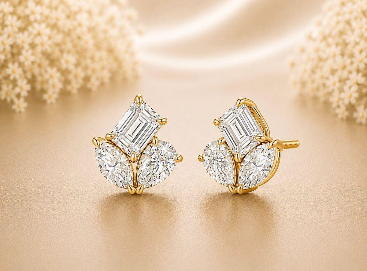 Diamond Fleur Earrings