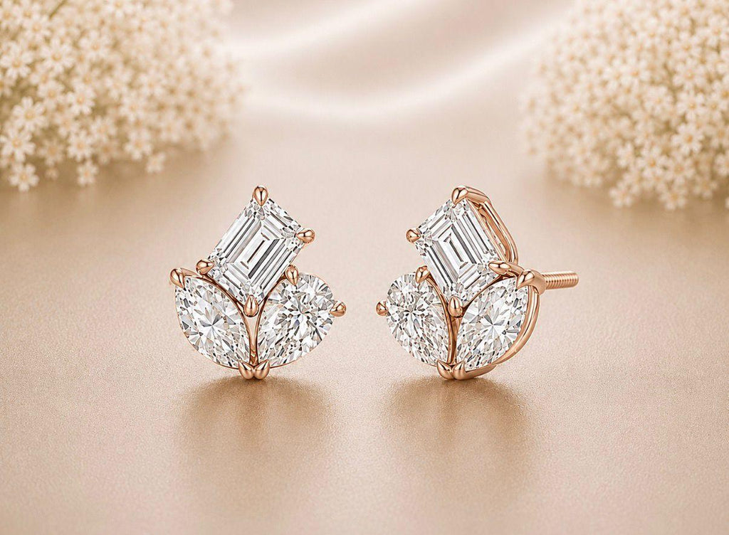 Diamond Fleur Earrings