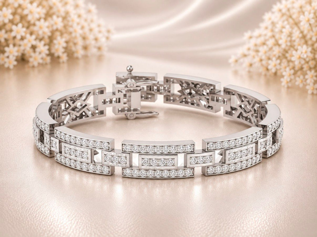 Men's Diamond Link Bracelet