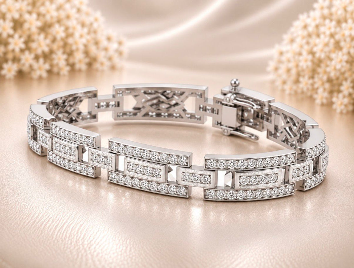Men's Diamond Link Bracelet