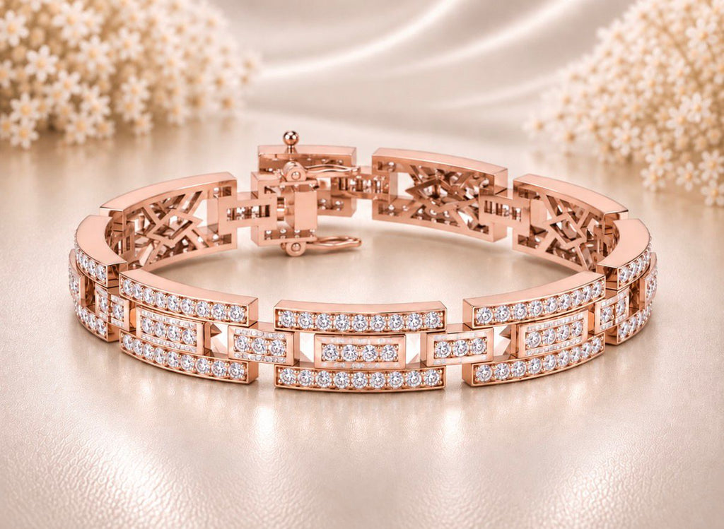 Men's Diamond Link Bracelet