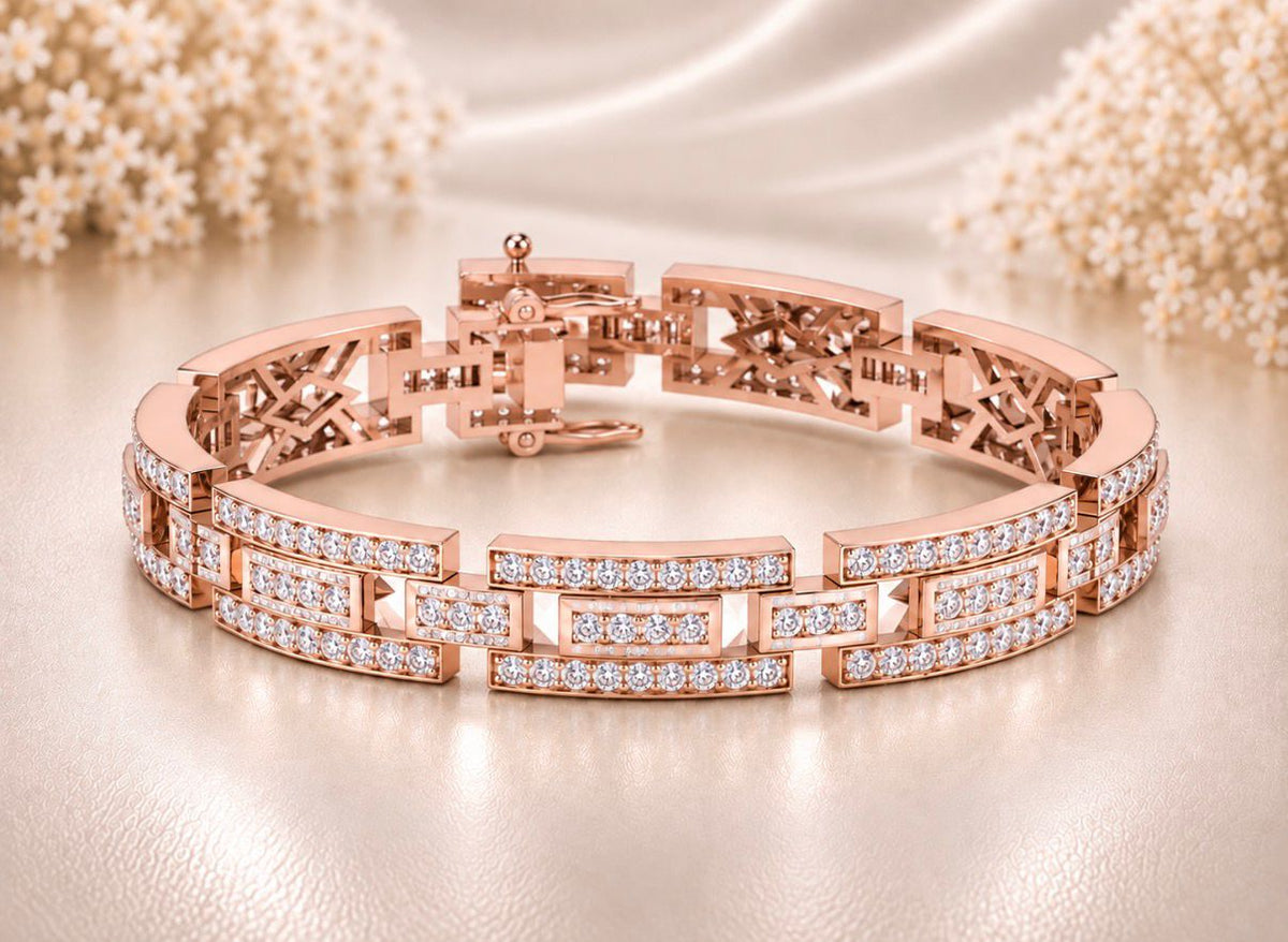 Men's Diamond Link Bracelet