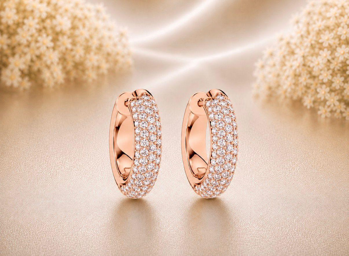 Diamond Pave Hoops