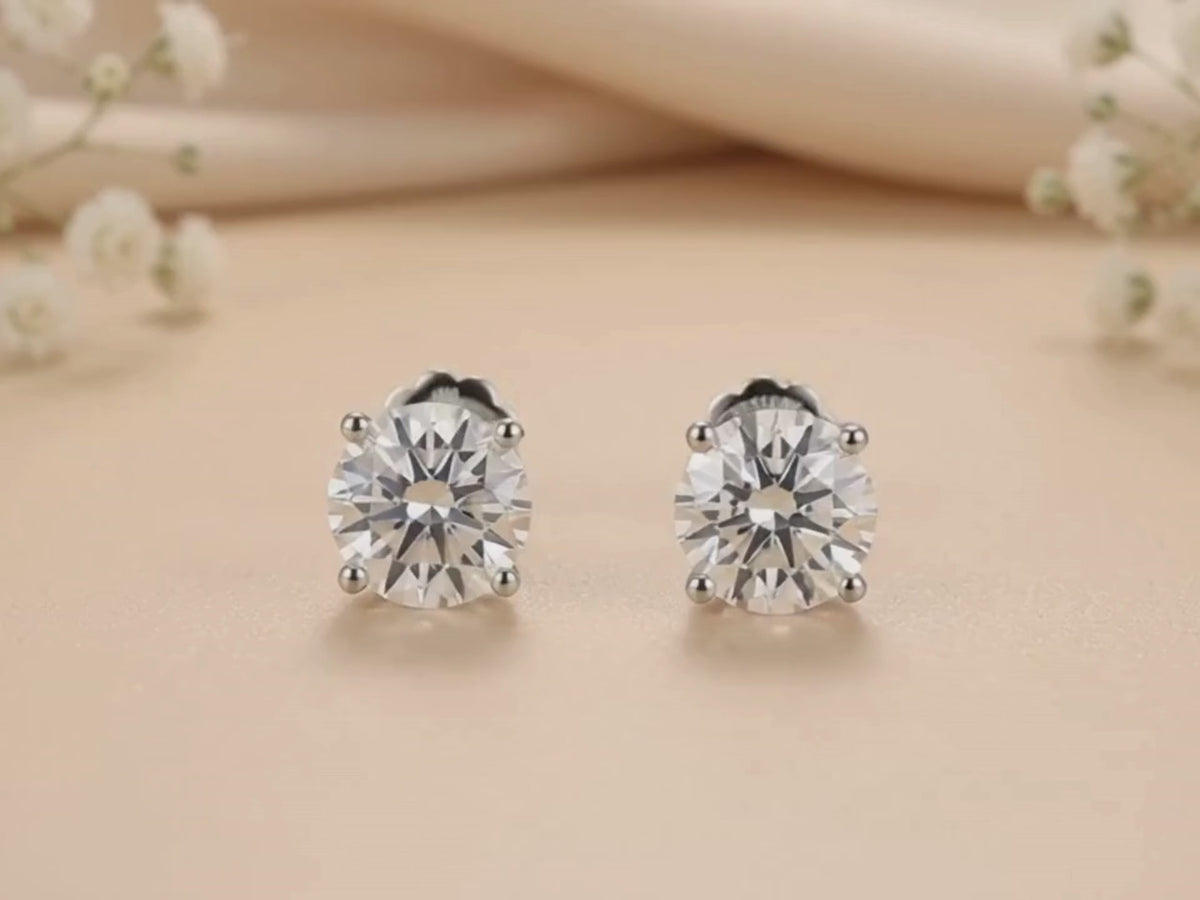 Classic Round Solitaire Studs